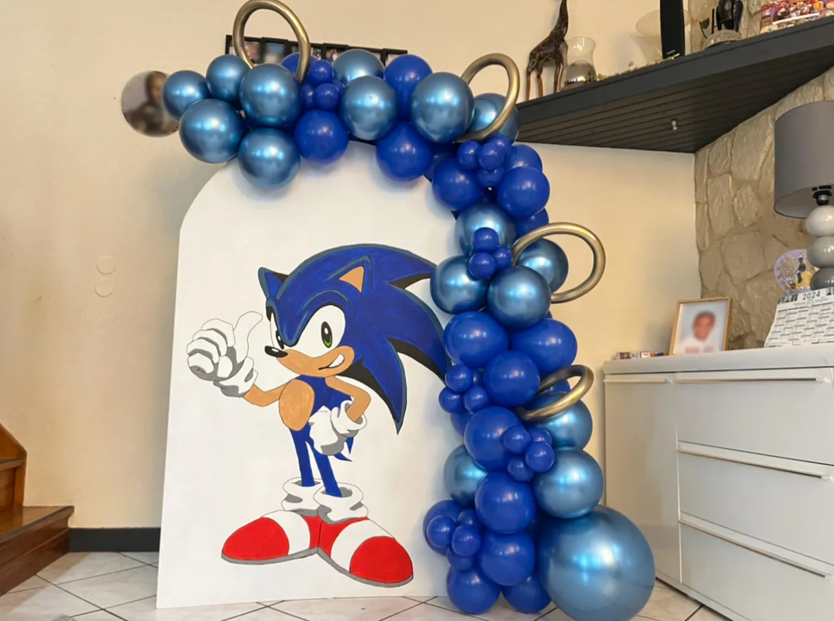 Décoration anniversaire ballons thème Sonic