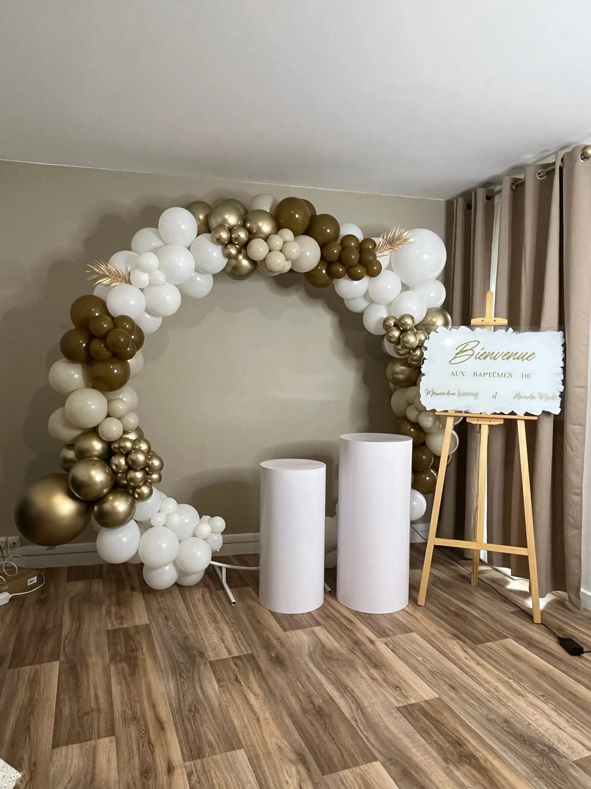 Déco de baptême avec ballons