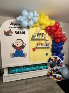 Décoration ballons multi-couleurs Tchoupi